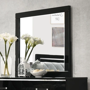 ACME Chelsie Wood Rectangular Mirror