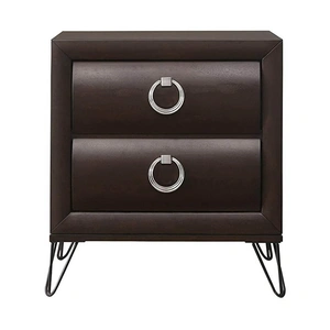 ACME Tablita Wood/Wood Veneer Nightstand, Dark Merlot