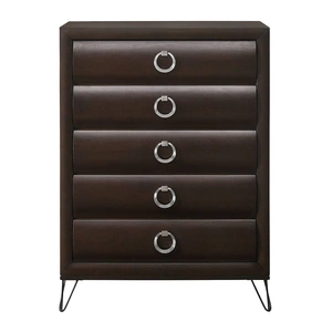 ACME Tablita Wood/Wood Veneer Chest, Dark Merlot