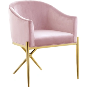 Meridian Furniture Xavier Velvet Dining Chair with Gold Steel Legs