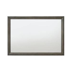 ACME Escher Wood Rectangular Mirror, Gray Oak
