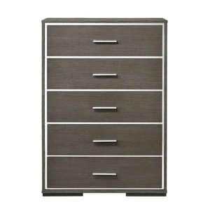 ACME Escher Wood Chest w/5 Drawers, Gray Oak