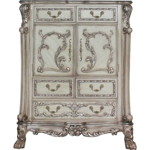 ACME Dresden 5-Drawer 2-Door Chest, Vintage Bone White