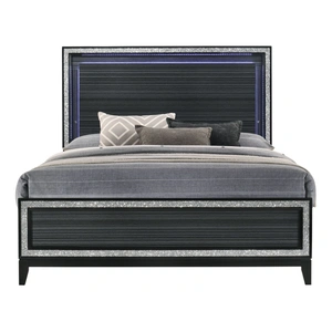ACME Haiden Wood Panel Bedroom Set w/LED Headboard