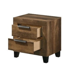 ACME Morales Wood Nighatand w/2 Drawers, Rustic Oak