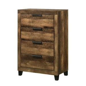 ACME Morales Wood Chest w/4 Drawers, Rustic Oak