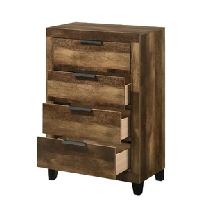 ACME Morales Wood Chest w/4 Drawers, Rustic Oak