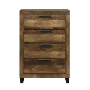 ACME Morales Wood Chest w/4 Drawers, Rustic Oak