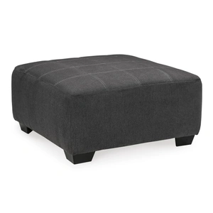 Ashley Furniture Ambee 38-inch Square Oversized Accent Ottoman - Slate Gray Textured Polyester, Slate