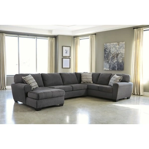Ashley Furniture Ambee Fabric Left 3-Piece Sectional w/Chaise, Slate