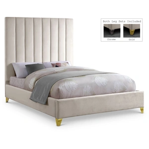 Meridian Furniture Via Velvet Bed
