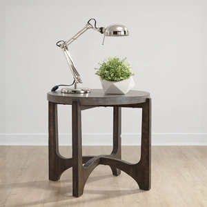 Liberty Furniture Cascade Concrete Top Cocktail Set | Rustic Brown Finish, Wirebrush Rustic Brown