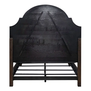 Liberty Furniture Paradise Valley Upholstered Bed | Saddle Brown Tweed & Wood, Saddle Brown