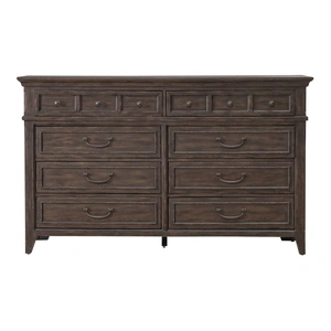 Liberty Furniture Paradise Valley Wood Dresser w/8 Drawers in Saddle Brown