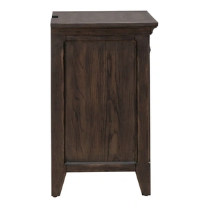 Liberty Furniture Paradise Valley Wood Nightstand w/Charging Station & 3 Drawers, Saddle Brown