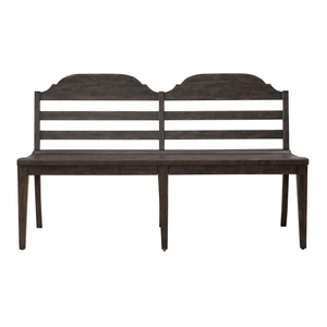 Liberty Furniture Paradise Valley Wood Ladder Back Bench, Saddle Brown
