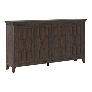 Liberty Furniture Paradise Valley Wood Hall Buffet w/4 Doors, Saddle Brown