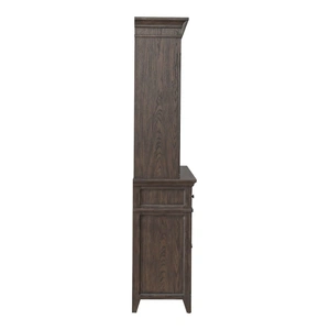 Liberty Furniture Paradise Valley Wood Hutch & Buffet w/4 Doors & 2 Drawers, Saddle Brown