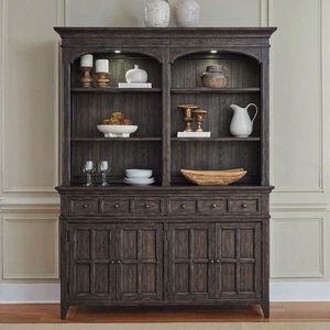 Liberty Furniture Paradise Valley Trestle Dining Room Set | Saddle Brown Oak, Saddle Brown