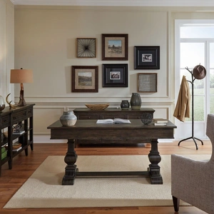 Liberty Furniture Paradise Valley Writing Desk Set | Saddle Brown Wood, Saddle Brown
