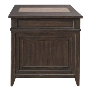 Liberty Furniture Paradise Valley Rectangular Wood Executive Desk w/7 Drawers, Saddle Brown