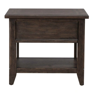 Liberty Furniture Paradise Valley Rectangular Wood End Table w/Drawer, Saddle Brown