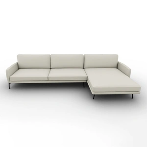 Calligaris Le Marais Fabric Sofa w/Right Hand Chaise Facing, Cream