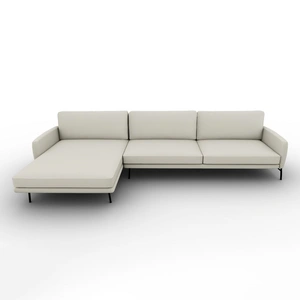 Calligaris Le Marais Fabric Sofa w/Left Hand Chaise Facing, Cream