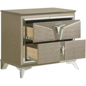 Galaxy Home Furnishings Samantha 2-Drawer Wood Veneer Nightstand