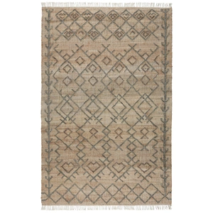 Classic Home Accona Jute/Cotton Handwoven 2' x 3' Rug, Natural/Sage
