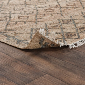 Classic Home Accona Jute/Cotton Handwoven 2' x 3' Rug, Natural/Sage