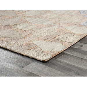 Classic Home La Jolla Jute/Wool Handwoven 2' x 3' Rug, Natural Multi