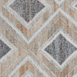 Classic Home Laguna Jute/Wool Handwoven Rug, Blue Multi