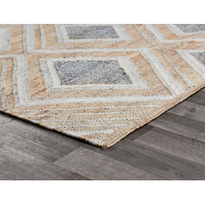 Classic Home Laguna Jute/Wool Handwoven Rug, Blue Multi