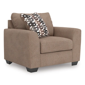 Ashley Furniture Triston-Peaks Polyester Chair & a Half in Suede