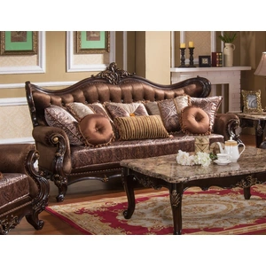 Cosmos Furniture Aroma Fabric Sofa, Cherry