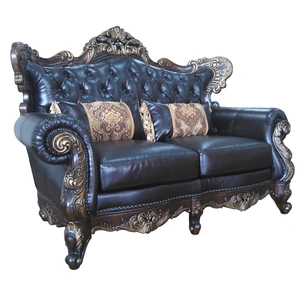 Cosmos Furniture Britney Fabric Loveseat in Cherry