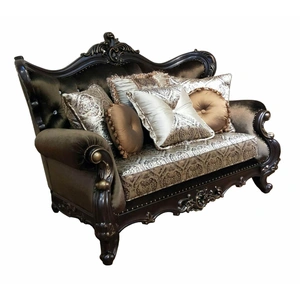 Cosmos Furniture Aroma Fabric Loveseat in Cherry