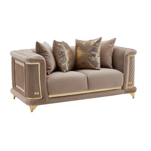 Cosmos Furniture Kate Fabric Living Room Set, Mauve