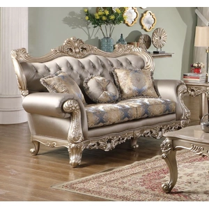 Cosmos Furniture Ariel Fabric Loveseat in Champagne