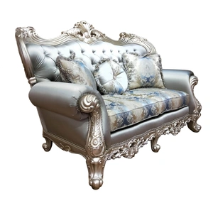 Cosmos Furniture Ariel Fabric Loveseat in Champagne