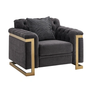 Cosmos Furniture Riya Fabric Living Room Chair in Gray