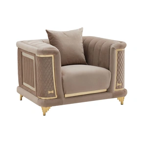 Cosmos Furniture Kate Fabric Living Room Set, Mauve