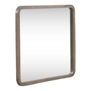 Liberty Furniture South Bend Rectangular Wood/Glass Landscape Mirror, Burnished Clay