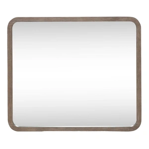Liberty Furniture South Bend Rectangular Wood/Glass Landscape Mirror, Burnished Clay
