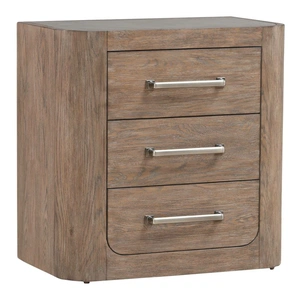 Liberty Furniture South Bend Wood Nightstand w/Charging Station & 3 Drawers, Burnished Clay