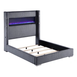 Coaster Tisdall Upholstered Queen Flame Visualizer Bed