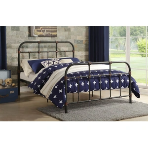 ACME Nicipolis Metal Bed, Full Size, Sandy Gray