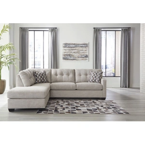 Ashley Furniture Mahoney 2-Piece Polyester L-Shaped Sectional Sleeper w/Left Arm Chaise Facing