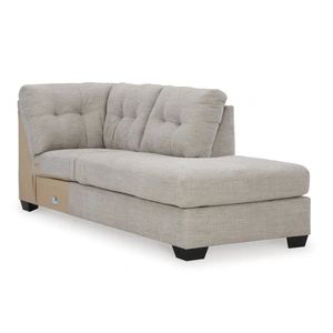 Ashley Furniture Mahoney 2-Piece Polyester L-Shaped Sectional Sleeper w/Right Arm Chaise Facing